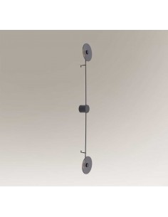 Furano kinkiet minimalistyczny prosty LED czarny 2 punktowy 7816 - Shilo