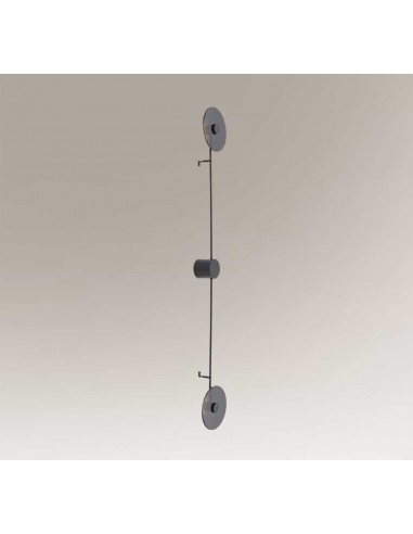 Furano kinkiet minimalistyczny prosty LED czarny 2 punktowy 7816 - Shilo