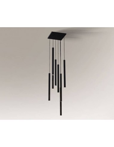 Yabu lampa wisząca minimalistyczna czarna sople 5530 - Shilo