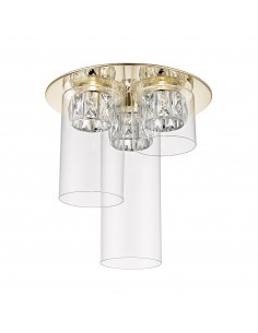 Gem lampa sufitowa LED z kryształkami złota C0389-03F-F7AC - Zuma Line