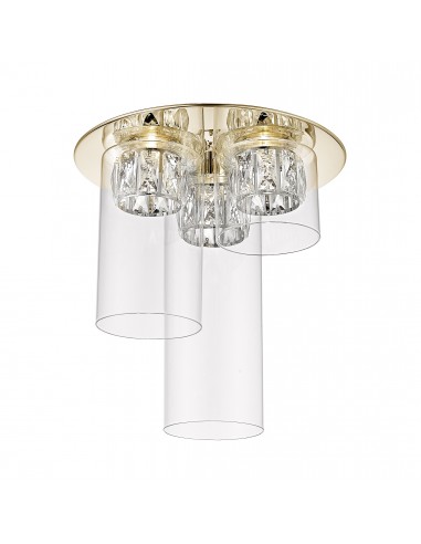 Gem lampa sufitowa LED z kryształkami złota C0389-03F-F7AC - Zuma Line