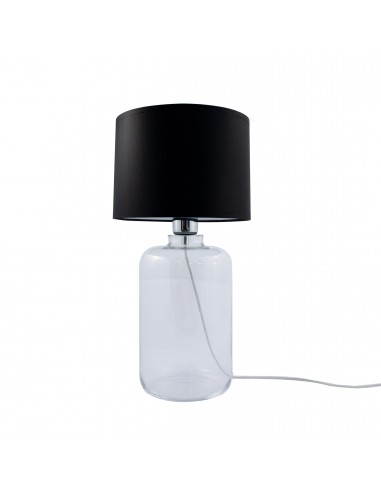 Lampka stołowa SAMASUN szklana czarny abażur 5501BK - Zuma Line