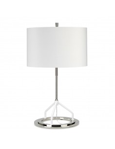 Vicenza lampka stołowa biała z abażurem VICENZA-TL-WPN - Elstead Lighting