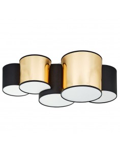 Mona gold lampa sufitowa 5 punktowa czarno złota 3447 - TK Lighting