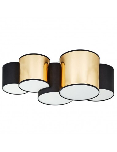 Mona gold lampa sufitowa 5 punktowa czarno złota 3447 - TK Lighting