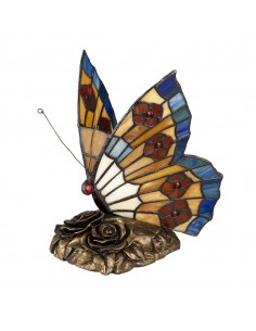 Tiffany lampka dekoracyjna motyl multikolor QZ-OBUTTERFLY-TL - Quoizel