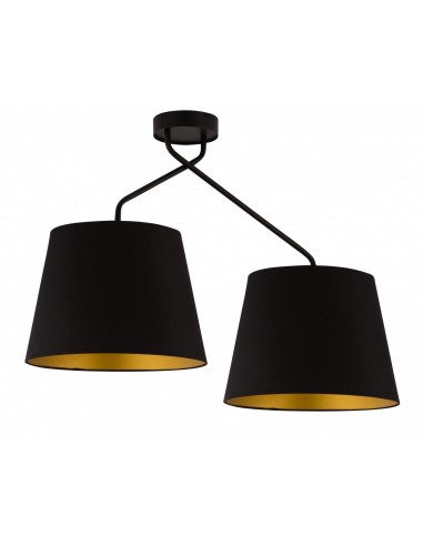 Lizbona lampa sufitowa 2 punktowa czarna 32116 - Sigma