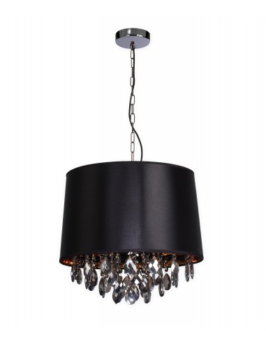 VIGO lampa wisząca z kryształkami czarna LP-0412/1P BK - Light Prestige