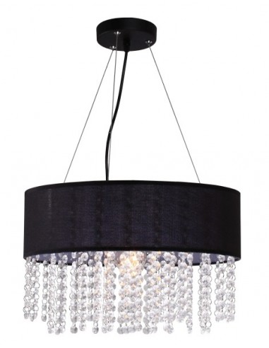 Lampa wisząca Madryt kryształki czarna LP-81458/1P - Light Prestige - 1