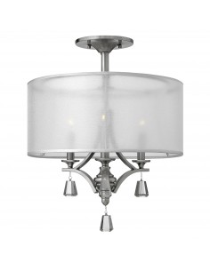 Lampa sufitowa z kryształkami Mime srebrna HK-MIME-SF - Hinkley