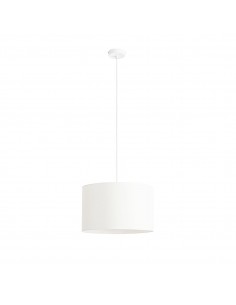 Lampa wisząca Barilla biała z abażurem 1089G - Aldex