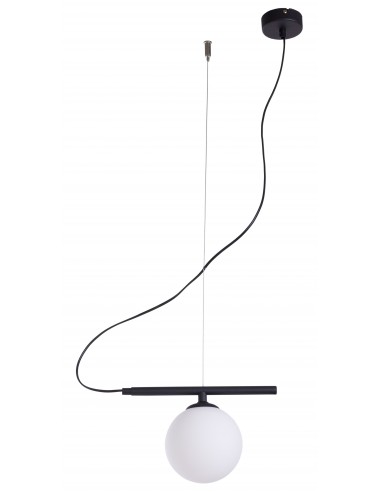 Lampa wisząca Beryl glass czarna 1006G1 - Aldex