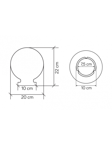Klosz do lamp zewnętrznych mleczny G-200 OP - Su-ma - 2